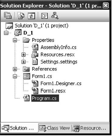 Файлы проекта для C#