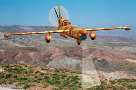 Тяжелый средневысотный разведывательно-ударный беспилотный летательный аппарат Дань-Барук большой продолжительности и дальности полета.
