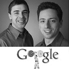 Создатели системы Google Ларри Пейдж (слева) и Сергей Брин (справа)
