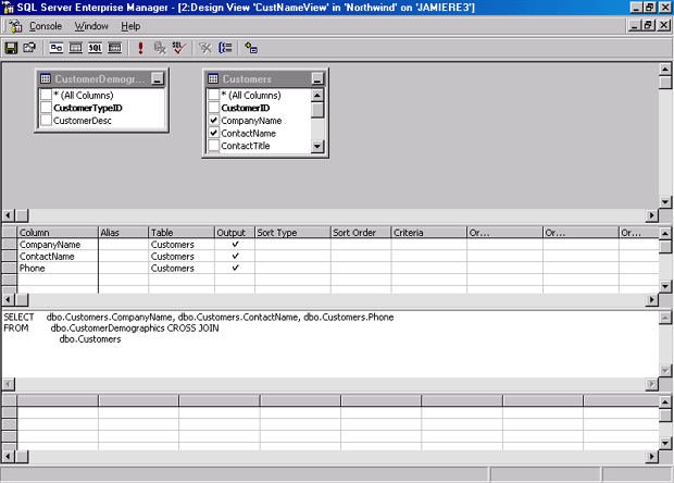  Окно Design View