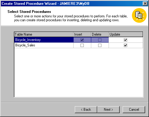  Окно Select Stored Procedures (Выбор хранимых процедур)