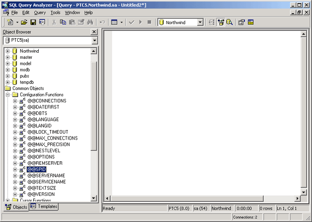 Раскрытие папки в секции Common objects (Общие объекты) браузера объектов