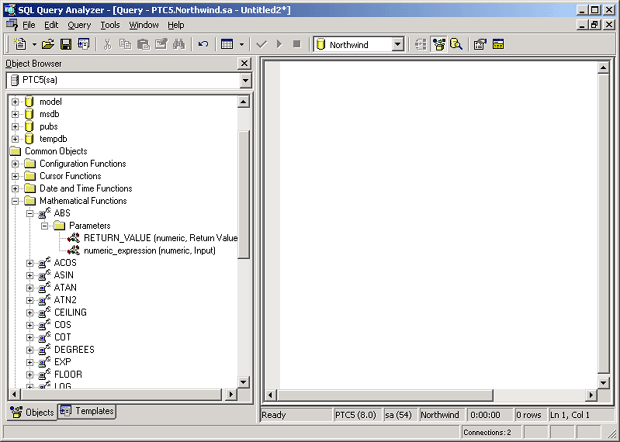 Просмотр параметров в браузере объектов