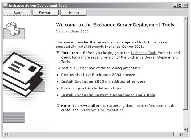 Запуск Exchange Server Deployment Tools