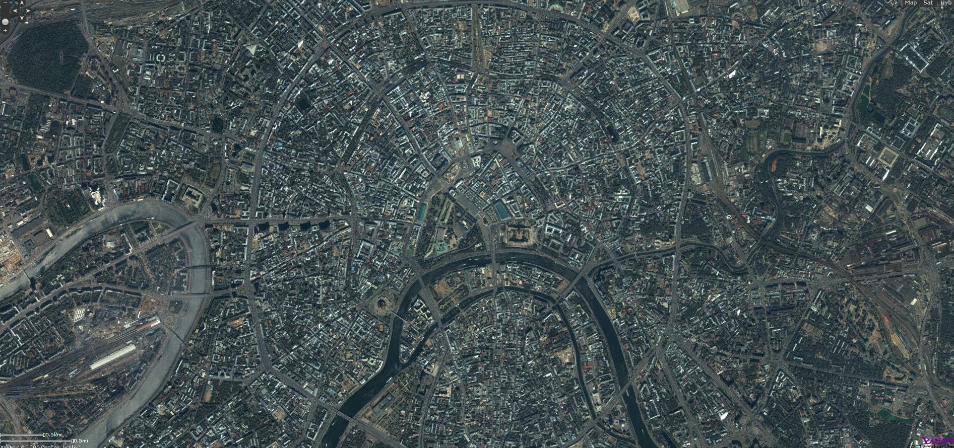 Спутниковая карта Москвы