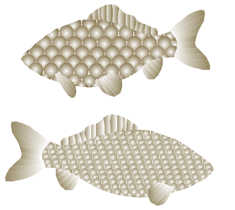 С мелкой чешуей рыбка выглядит более реалистично