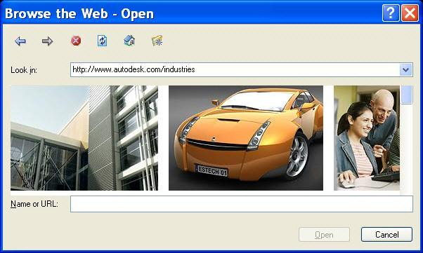 Web-броузер программы AutoCAD