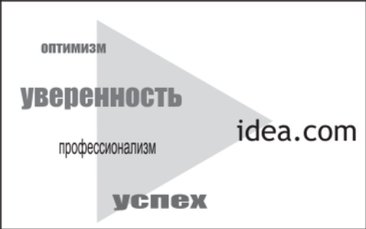 Треугольник на фоне играет роль указательной стрелки
