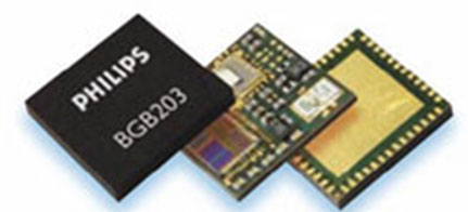 Bluetooth модули BGB203-S06 компании NXP. Размер 8x7x0,8 мм