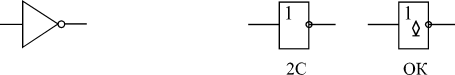 Условные обозначения инверторов: зарубежные (слева) и отечественные (справа)