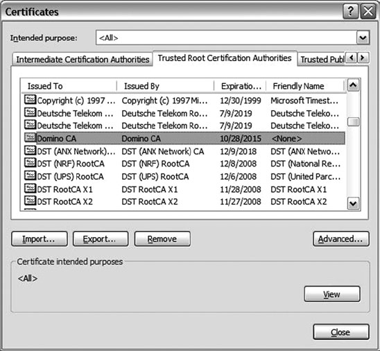Проверка источников корневых сертификатов