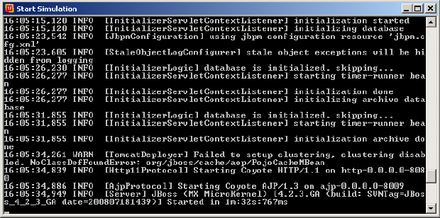 Запуск сервера JBoss