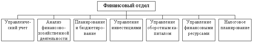 Рис. 8.1. Функции финансового отдела