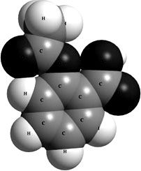 Пространственная форма молекулы аспирина