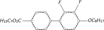 Химическая структурная формула молекул флуоробифенила