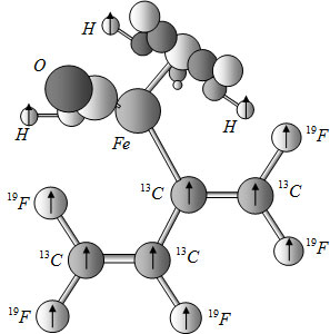 Пример молекулы, в состав которой входят ядра атомов с полуцелым спином, которые можно использовать как кубиты