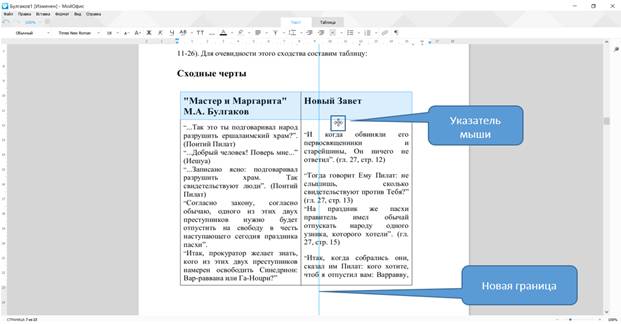  Изменение ширины столбца 