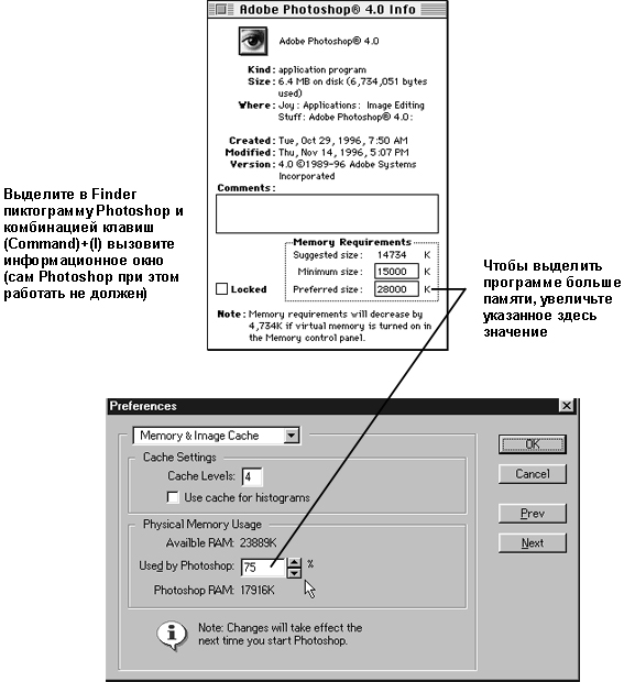 Выделение оперативной памяти для Photoshop
