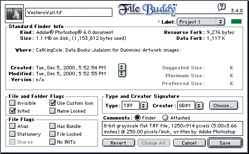 Программа File Buddy позволяет просматривать и изменять тип файла