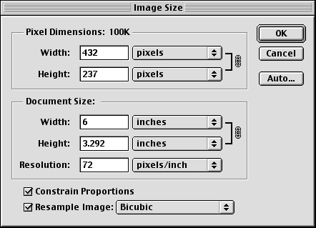 Диалоговое окно Image Size разделено на две редактируемые секции - Pixel Dimensi и Print Size