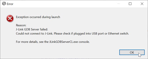 Сообщение об ошибке из-за того, что плата не подключена к USB-порту