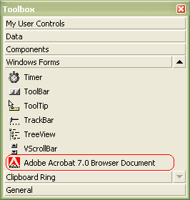 Компонент Adobe Acrobat 7.0 Browser Document
