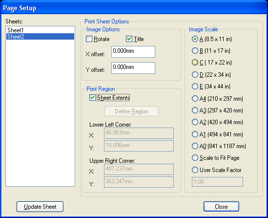 Окно команды Print  Setup настройки параметров печати