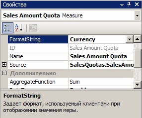  Свойства элемента "Sales Amount Quota"