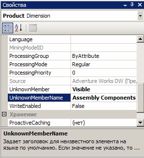  Свойства измерения "Product"