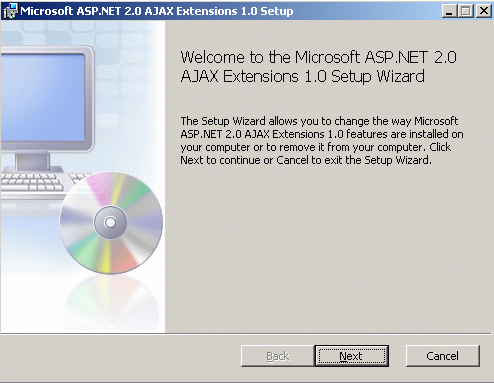 Мастер установки расширения AJAX 1.0 для ASP.NET 2.0
