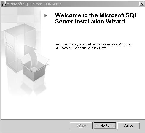 Мастер установки SQL Server 2005