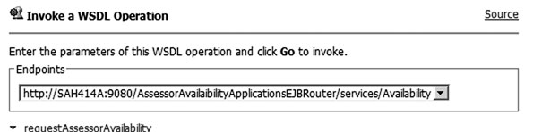 Вызов службы Assessor Availability на SAH414A