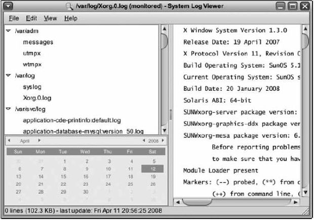 Программа просмотра файлов протоколов в GNOME