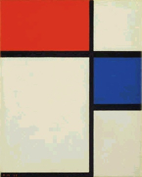 Пит Мондриан, работа "Composition, II, with Red and Blue" 1929