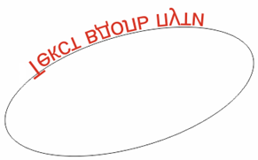 Результат команды Отразить текст по вертикали