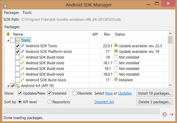 Android SDK Manager