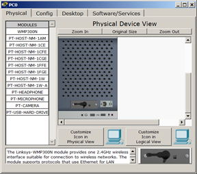 Адаптер Linksys-WPM-300N вставлен в PC0