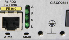 Ethernetport 0/0 маршрутизатора CISCO 2811