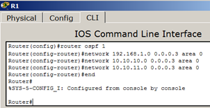Включаем протокол OSPF на R1