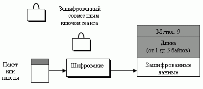 Пакет зашифрованных  данных