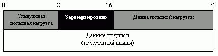 Полезная нагрузки "Подпись"