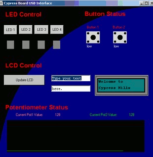 Этот студенческий проект состоит из драйвера CE USB HID и GUI для платы USB PSoC