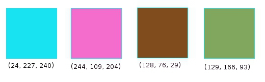 Примеры кодирования цветов