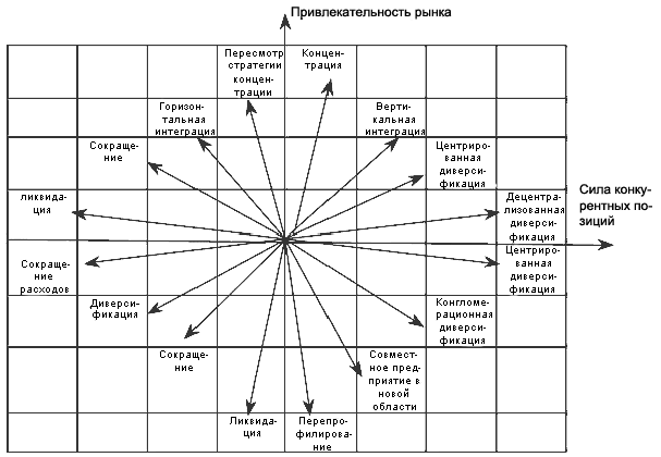 Вариант использования модели А. Томпсона и А. Стрикланда при выработке стратегий развития