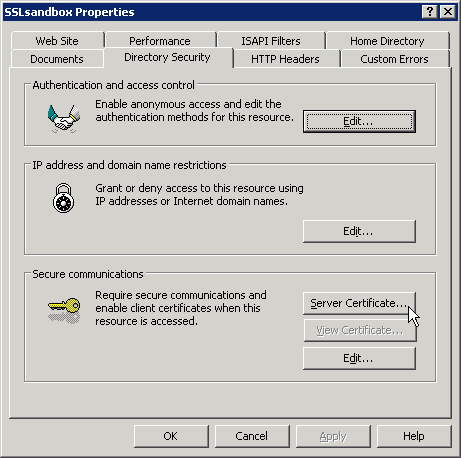 IIS. DirectorySecurity