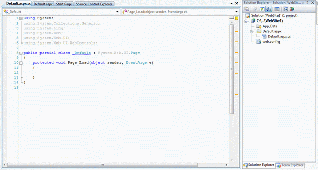 Элементы управления окна Toolbox в режиме  редактирования исходного кода