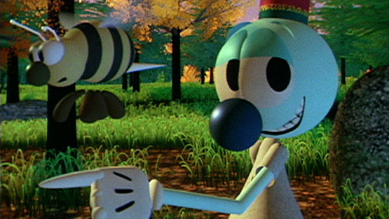 Кадр из фильма "Приключения Андре и пчелы Уолли" - первой анимации, выполненной при помощи компьютера