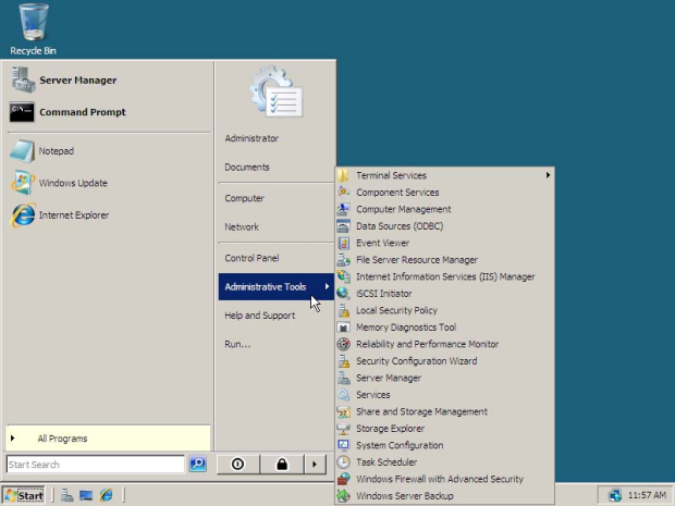  Administrative tools – утилиты для администрирования Windows Server 2008