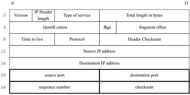 UDP Header with IP header