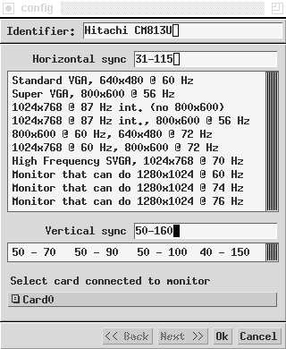  xf86cfg monitor menu